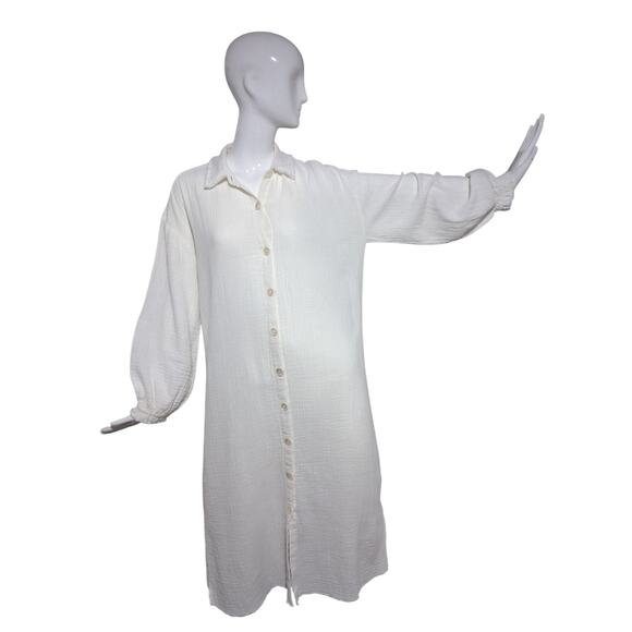 Show Me Your Mumu Captain Button Down Gauzy Dress Womens Size Medium Grungecore - Picture 1 of 9
